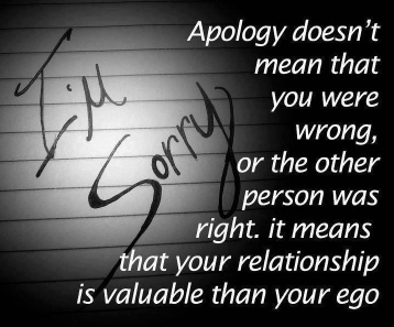 A Quote on Apology in Black and White